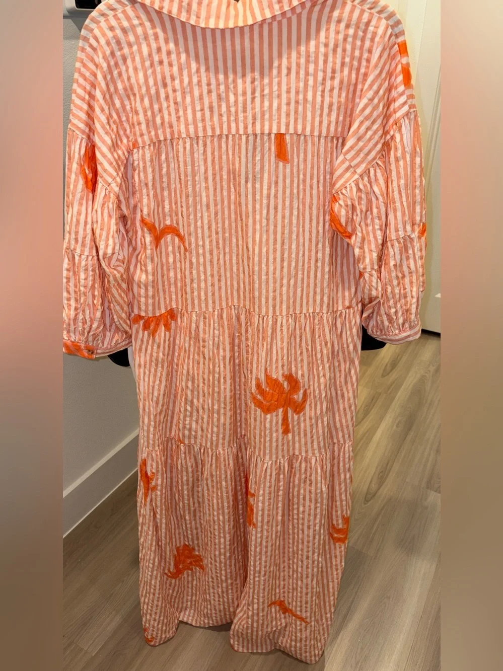Carolita Printed Tiered Shirt Dress by Celandine: Daniella Manini Edition M NWT - Picture 7 of 16
